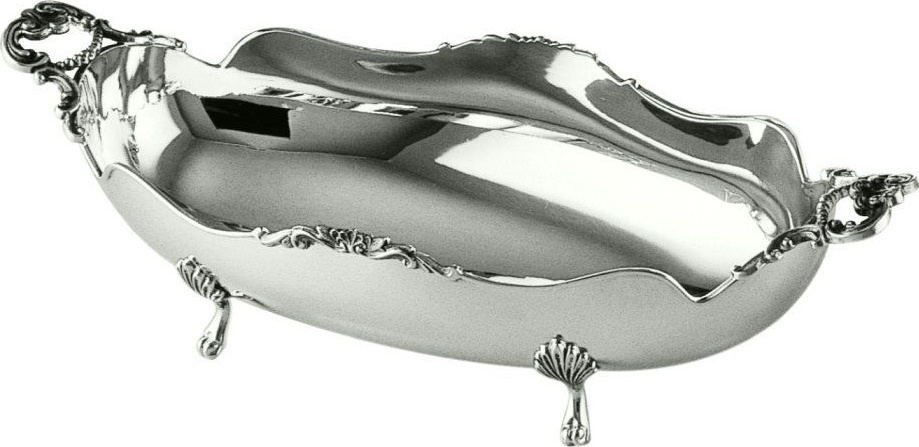 10638861 Schiavon Чаша овальная Schiavon "Барокко" 26Х11см (серебро 925пр) Серебро 925 
