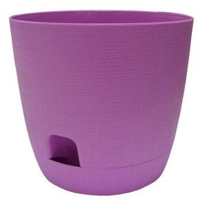 330-33 Горшок д/цветов с поддоном Twist d=24 7.3 Л. сиреневый Цветочная коллекция