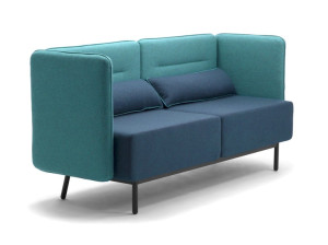 2-местный огнестойкий тканевый диван с USB-разъемом