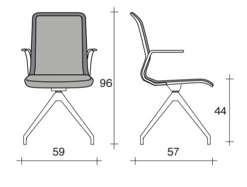 Сетчатый офисный стул с подлокотниками на насесте TALIN REYNET 1659 ARCH-00106599 - Вид №2