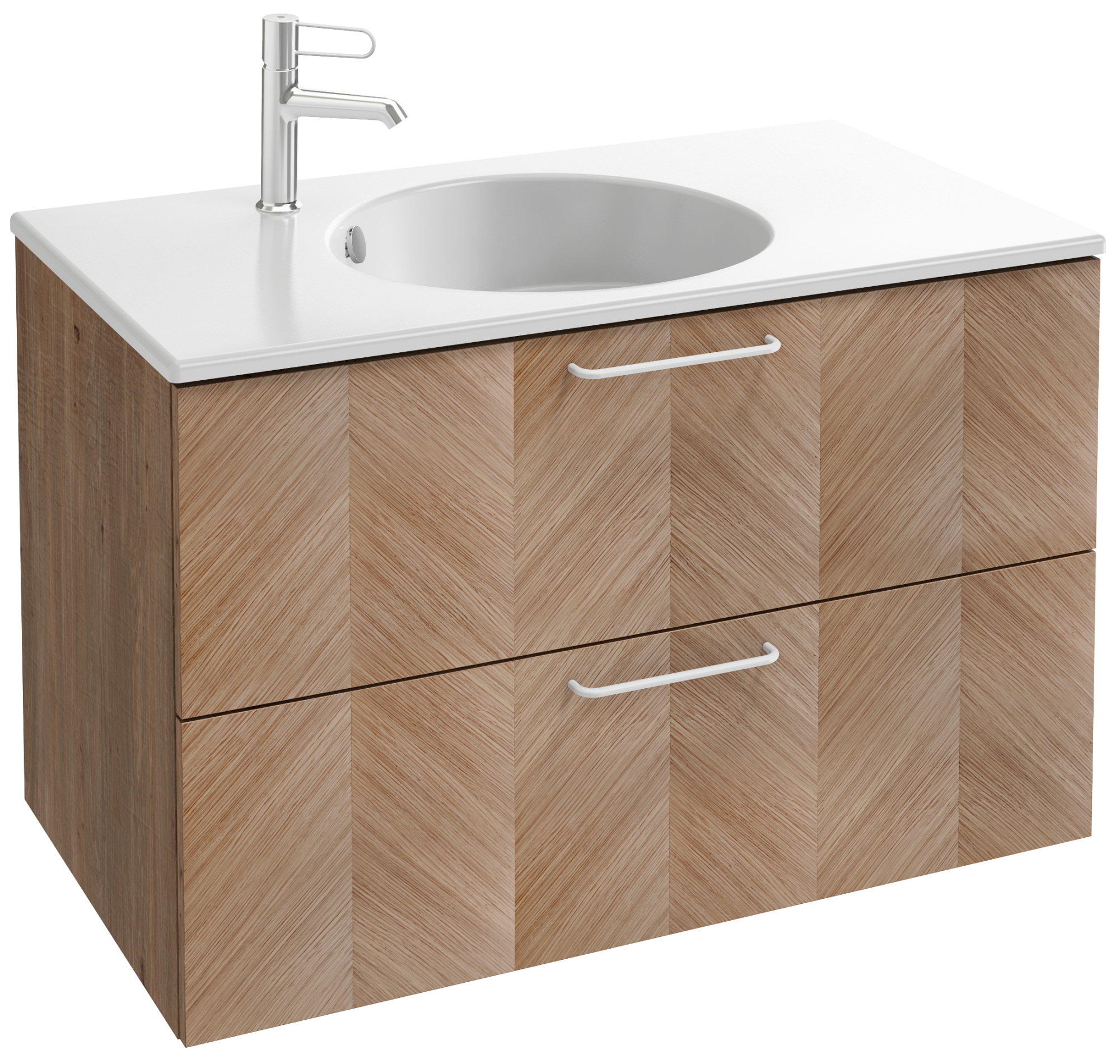 EB2523-R6-N14 Тумба под столешницу 90 см, 2 ящика, белая ручка JACOB DELAFON ODÉON RIVE GAUCHE ODEON RIVE GAUCHE