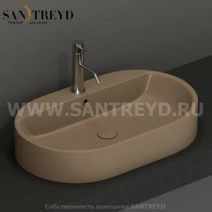 028581 Накладная раковина на столешницу  овальная Kerasan Nolita