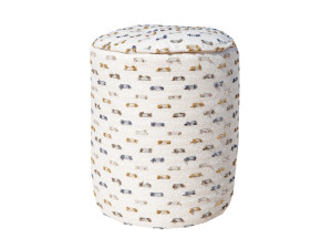 Круглый пуф из синтетического волокна