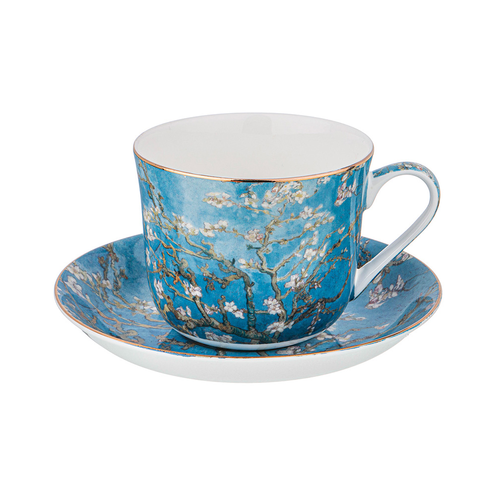 104-652 Посуда фарфоровая Чайный набор 500 мл Цветущие ветки миндаля Lefard 