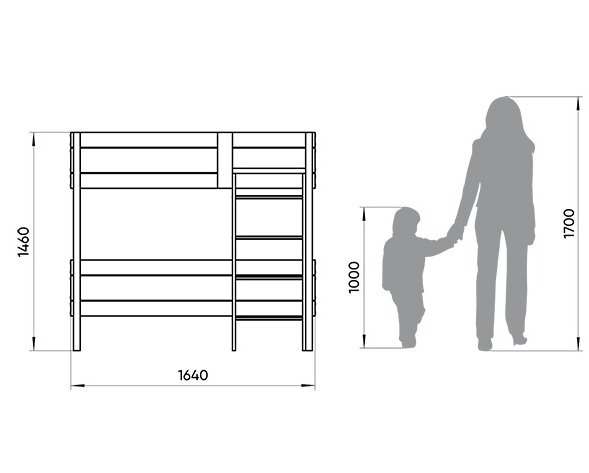 Кровать-чердак Home basic M 80х160 см белая, розовая ELLIPSE ELLIPSE HOME 351768 Белый;розовый Santreyd  - Вид №1