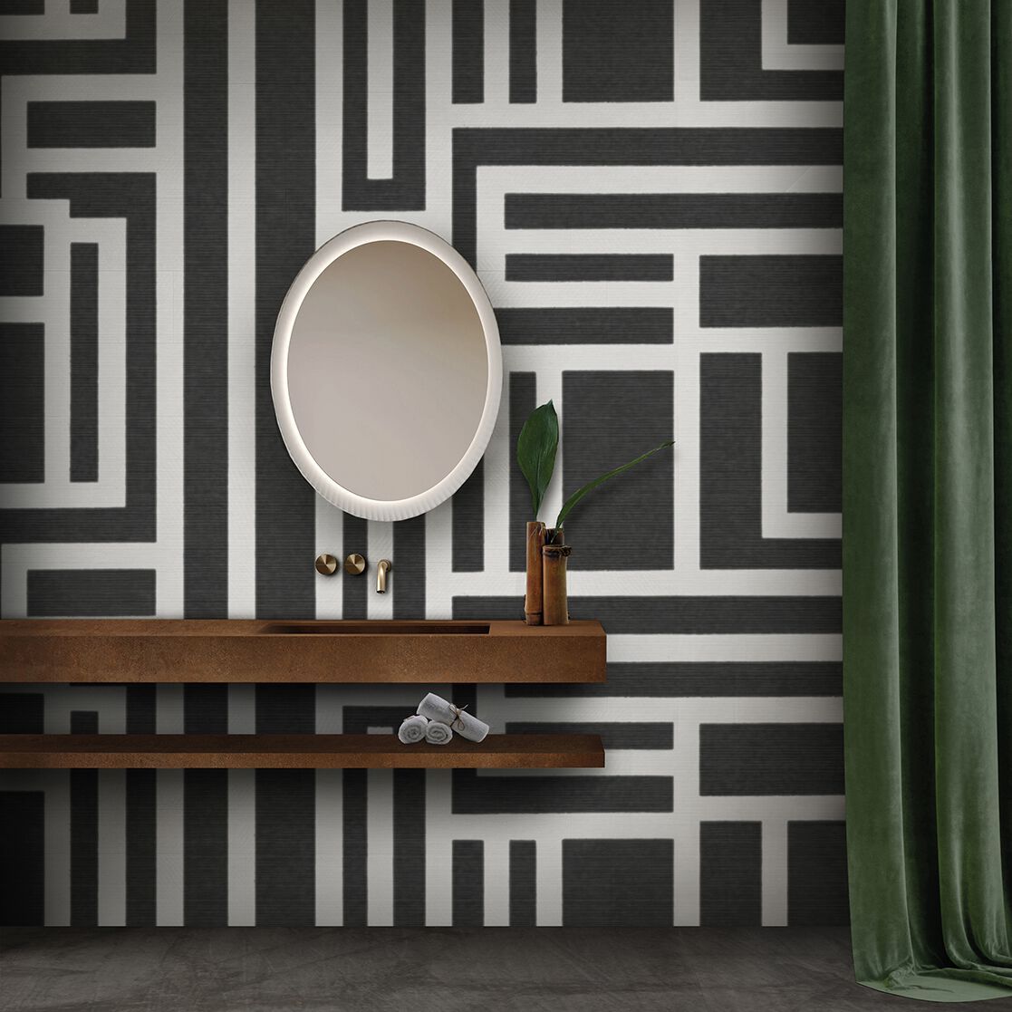 Обои с рисунком N.O.W. Edizioni BLACK & WHITE / LABYRINTH ARCH-00020648