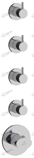 GUGLIELMI Встраиваемый термостатический смеситель для душа на 5 отверстий Ag Fiin00986
