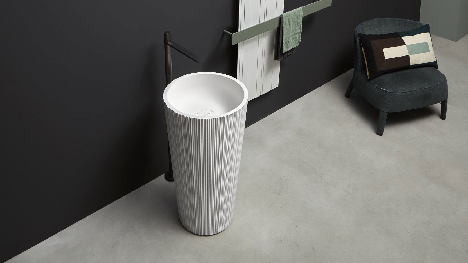 Plissé Напольная раковина стоящая прямоугольная Antoniolupi  - Вид №4