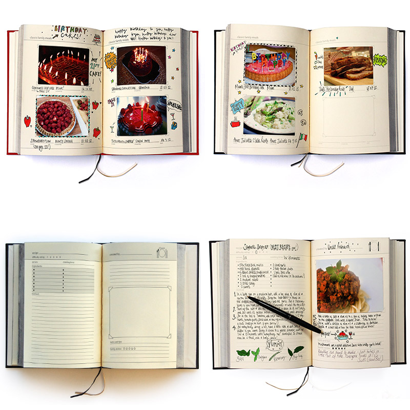 SK MYRECIPES2 Семейная кулинарная книга my family чёрная Suck UK  - Вид №6