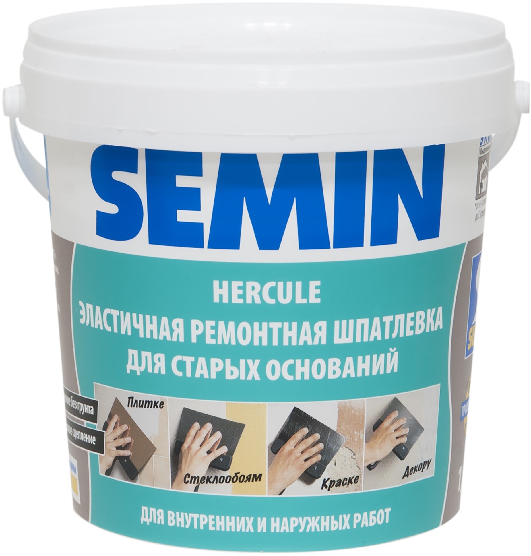 11856090 Шпаклёвка полимерная влагостойкая , 1,5 кг Hercule STLM-0001539 SEMIN