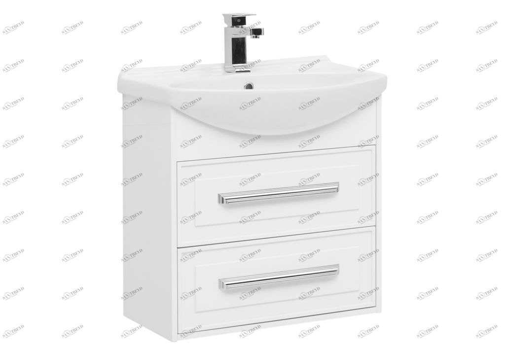 Тумба с раковиной Aquanet Остин 65 белый 0020391600177677