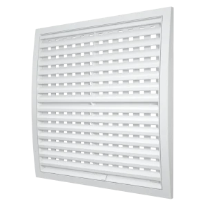 Решетка вентиляционная регулируемая Era 350x350 мм пластик цвет белый