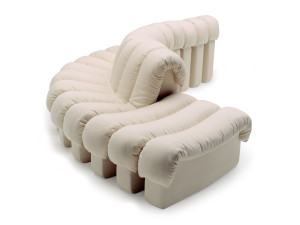 Модульный изогнутый садовый диван из ткани