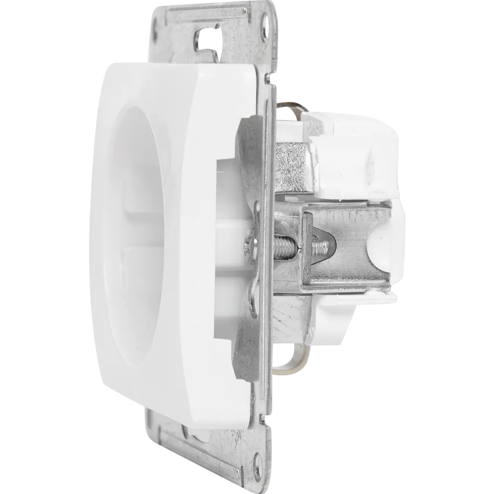Розетка встраиваемая Systeme Electric Glossa с заземлением цвет молочный STLM-2120310 - Вид №4