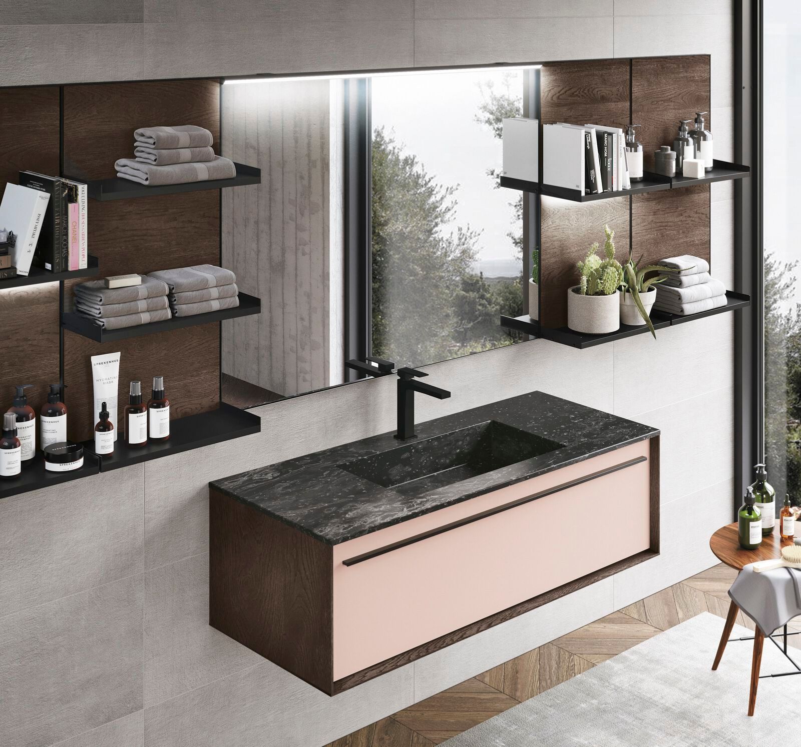 Деревянный подвесной умывальник со встроенным умывальником Gruppo Geromin Люкс ARCH-00106236 - Вид №1