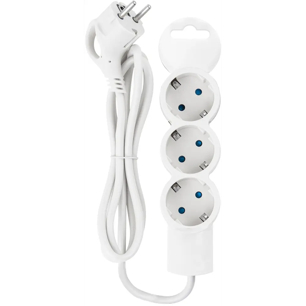 Удлинитель с заземлением Duwi 3 розетки со шторками 3x1.5мм2 1 м STLM-2125269