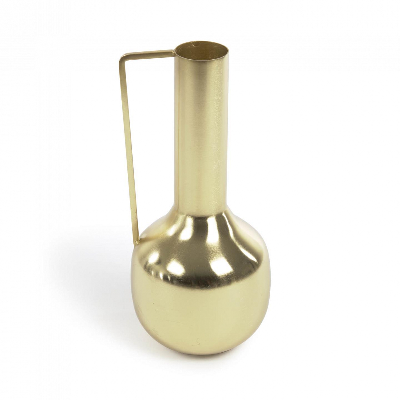 109393 Catherine vase with handle in gold-coloured metal 25 cm La Forma 