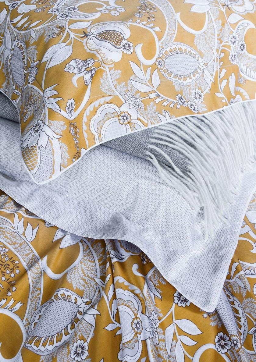 Alexandre Turpault Двусторонние хлопковые простыни с дамасским принтом Mogador sun-id-1449685 - Вид №3