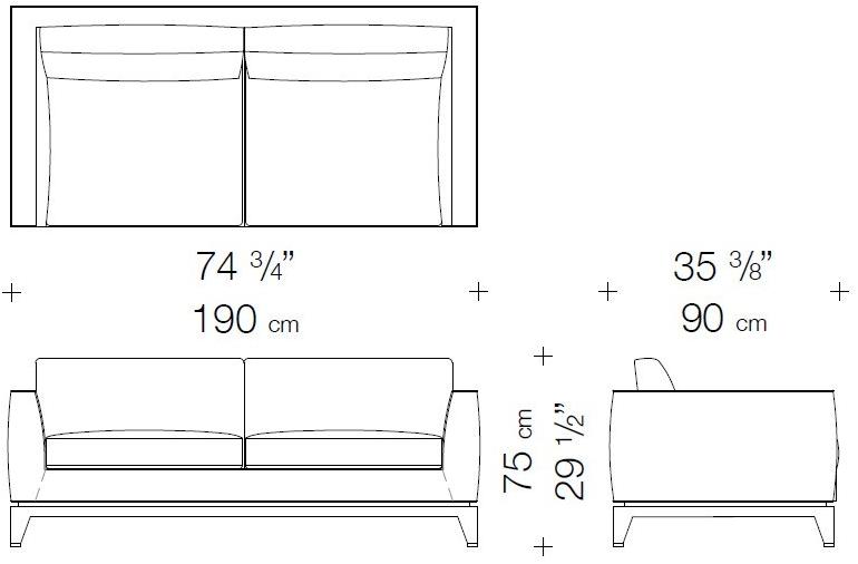Garbarino Съемный тканевый диван  Tao 2p  - Вид №1