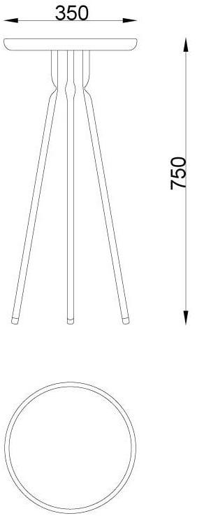 Askia Круглый высокий журнальный столик из ясеня Bend 1.t05.ah.mbk - Вид №6