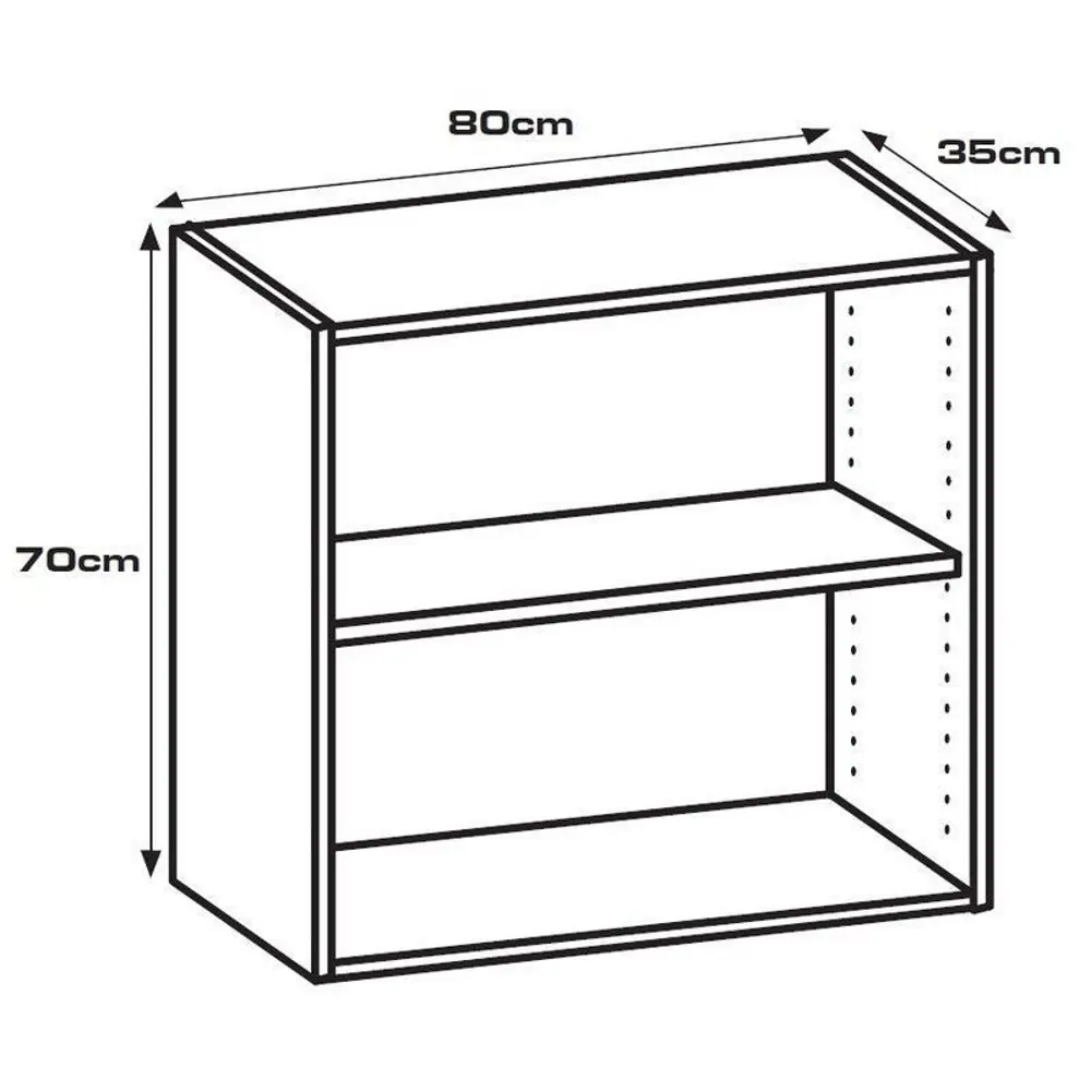 Каркас навесной 80x70x35 см, ЛДСП, цвет белый DELINIA STLM-2161513 - Вид №6