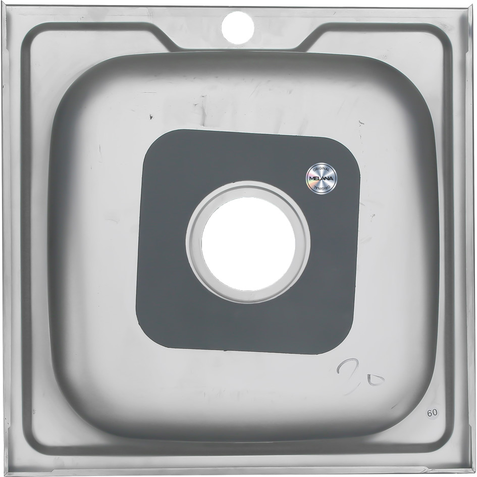 Мойка 5050 MELANA 0,8/180 накладная квадратная с сифоном (003 t *12) 003 t (*12) - Вид №2