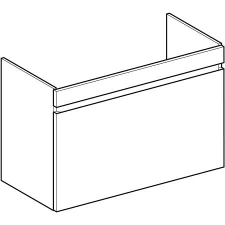 501.907.00.1 Шкафчик для раковины Geberit Renova Plan, с одним выдвижным ящиком и одним внутренним выдвижным ящиком Geberit  - Вид №36