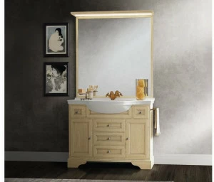 Cerasa Тумба под умывальник из дерева с ящиками и зеркалом Paestum