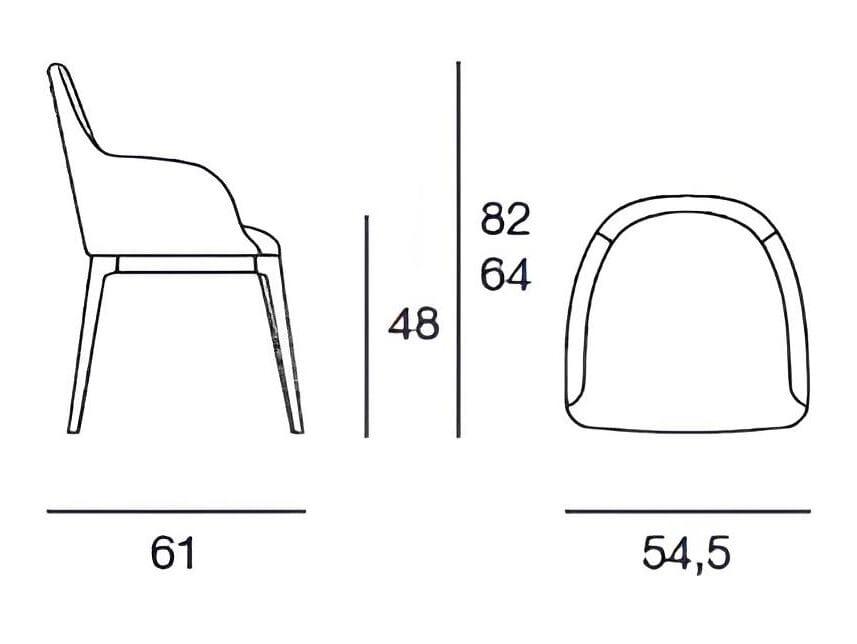 Кожаный мягкий стул с подлокотниками Pacini & Cappellini Becky ARCH-00077403 - Вид №2