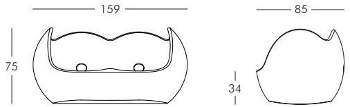 SLIDE Садовый диван-качалка из полиэтилена Blos sun-id-1403109 - Вид №4