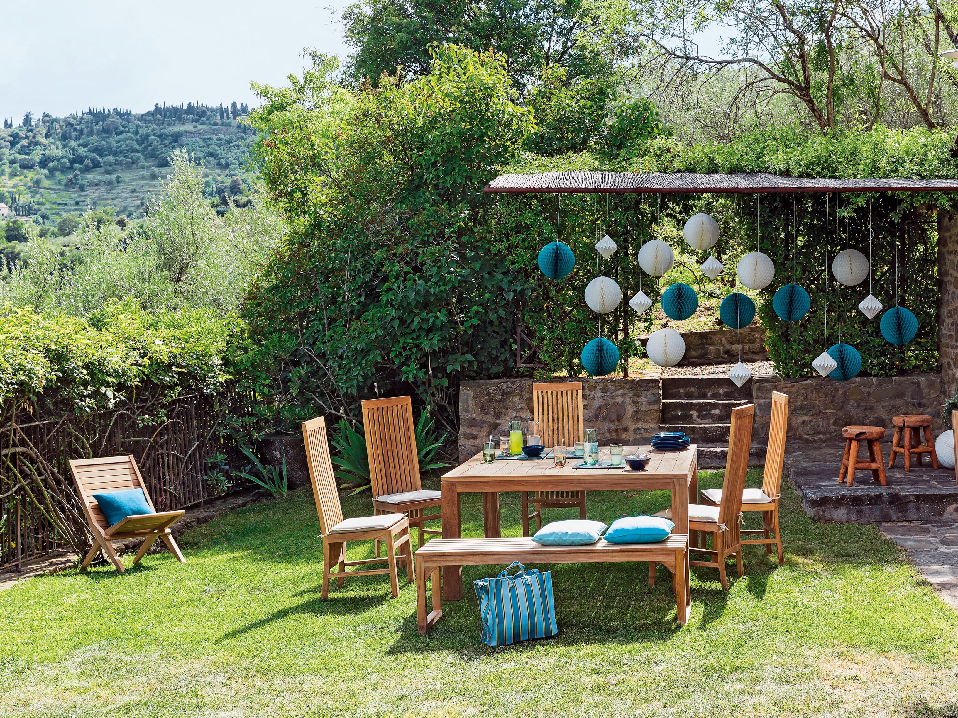 Стул из тикового дерева с высокой спинкой Il Giardino di Legno ARCH-00061944 - Вид №4