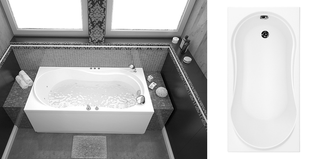 Акриловая ванна Aquanet Corsica 170x75 00170990 - Вид №3