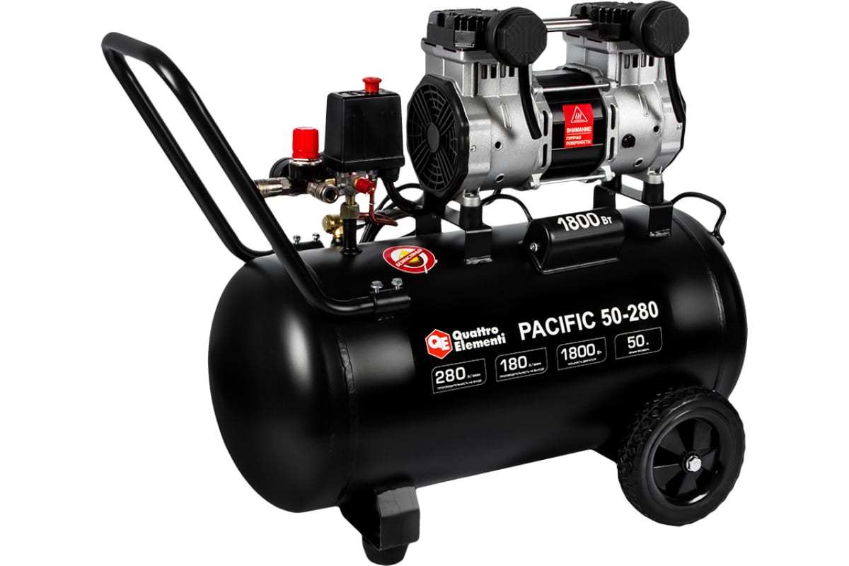 Компрессор поршневой безмасляный Quattro Elementi PACIFIC 50-280 9014348 STDN-0084769 - Вид №7