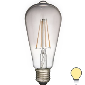 Лампа умная светодиодная Osram Smart Plus E27 220-240 В 6 Вт эдисон тонированная 540 лм, теплый белый свет 89143925 STLM-2092828