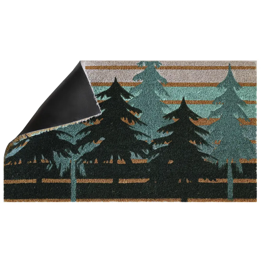 Коврик декоративный кокос Velcoc Kera Firs 40x75 см цвет бежевый/зеленый STLM-2042762 - Вид №4