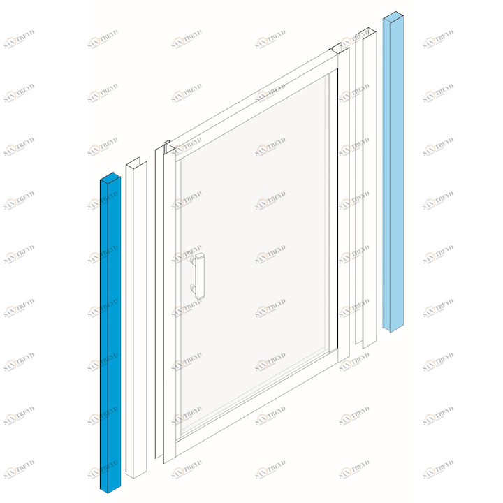JIKA Дверь в нишу, душевая H291248 Cubito Pure 