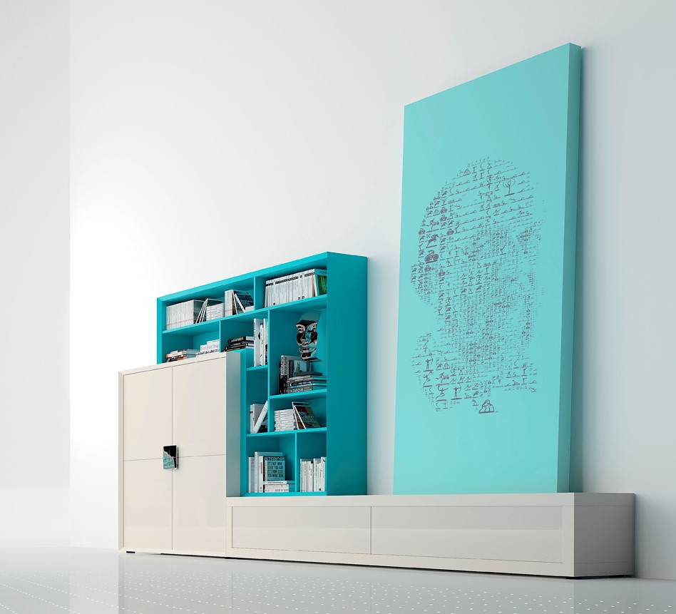 107657 Стенка под ТВ Cluster Plain La Ebanisteria Quantum