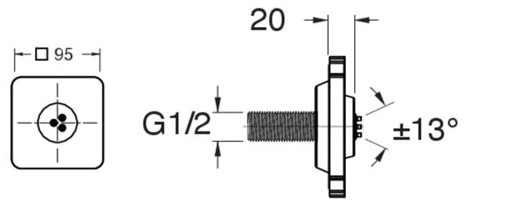Боковая насадка для душа с системой защиты от накипи CRISTINA Rubinetterie CRIXT533 ARCH-00083952 - Вид №2