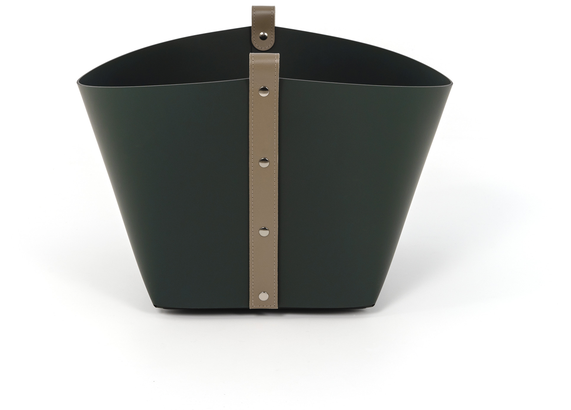 Корзина Ovo - 40X44XH39см / Кремовый / регенерированная кожа_светло-серый