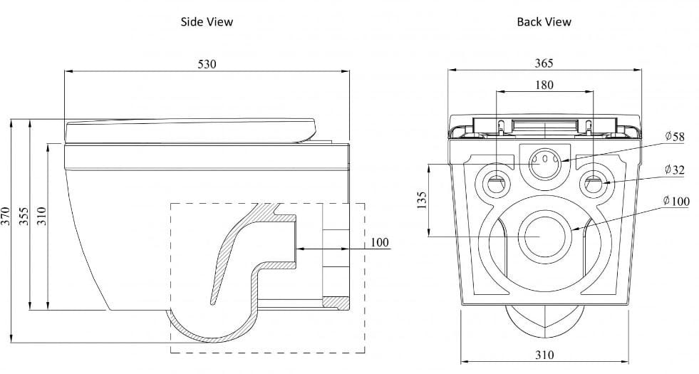Керамический подвесной туалет без бриды LUSSO BERKELEY ARCH-00030463 - Вид №20