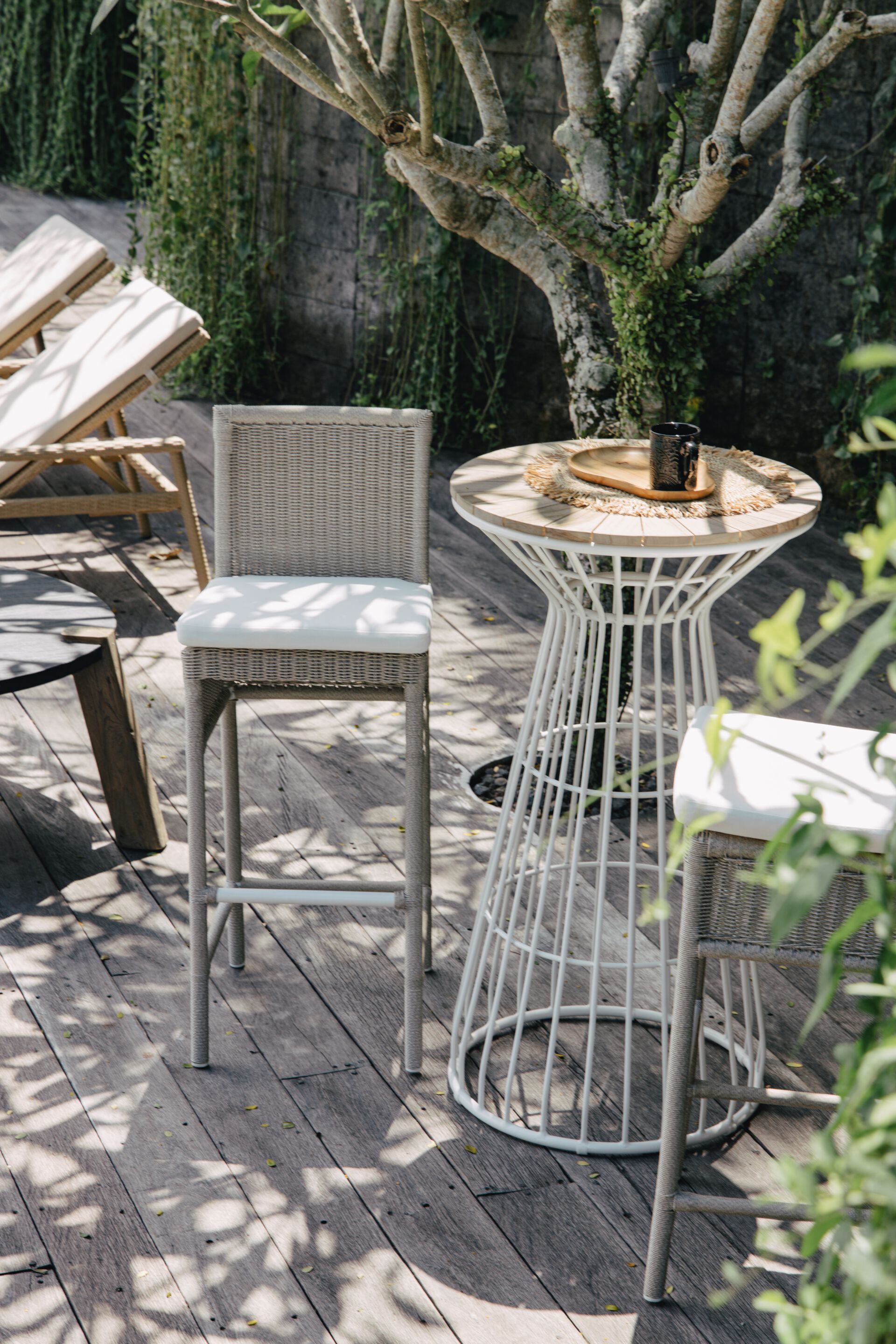 Высокий тканевый садовый стул со спинкой cbdesign Iris ARCH-00112970 - Вид №3