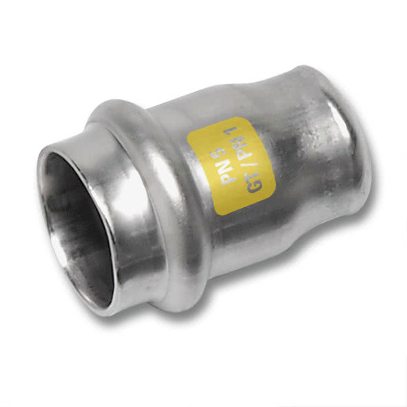 61730122 SANHA 17301 пр.-фит. газ, нерж.сталь, заглушка ВПр 22 мм  - Вид №1