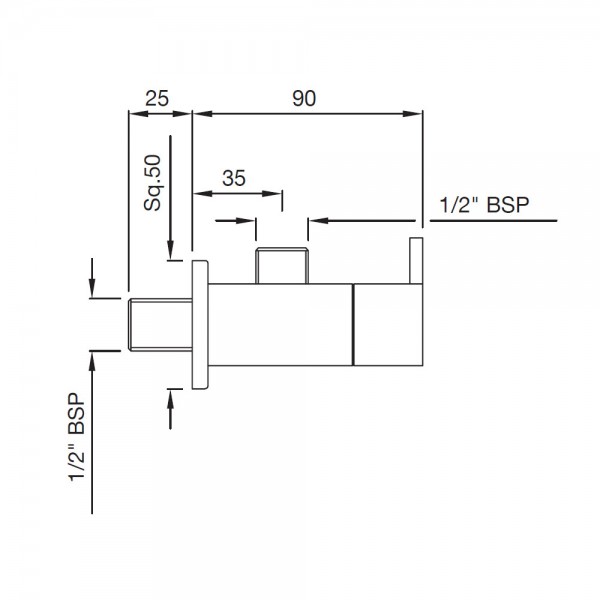 LEB-GLD-45053 Угловой кран Artize Le Blanc Чистое золото  - Вид №1