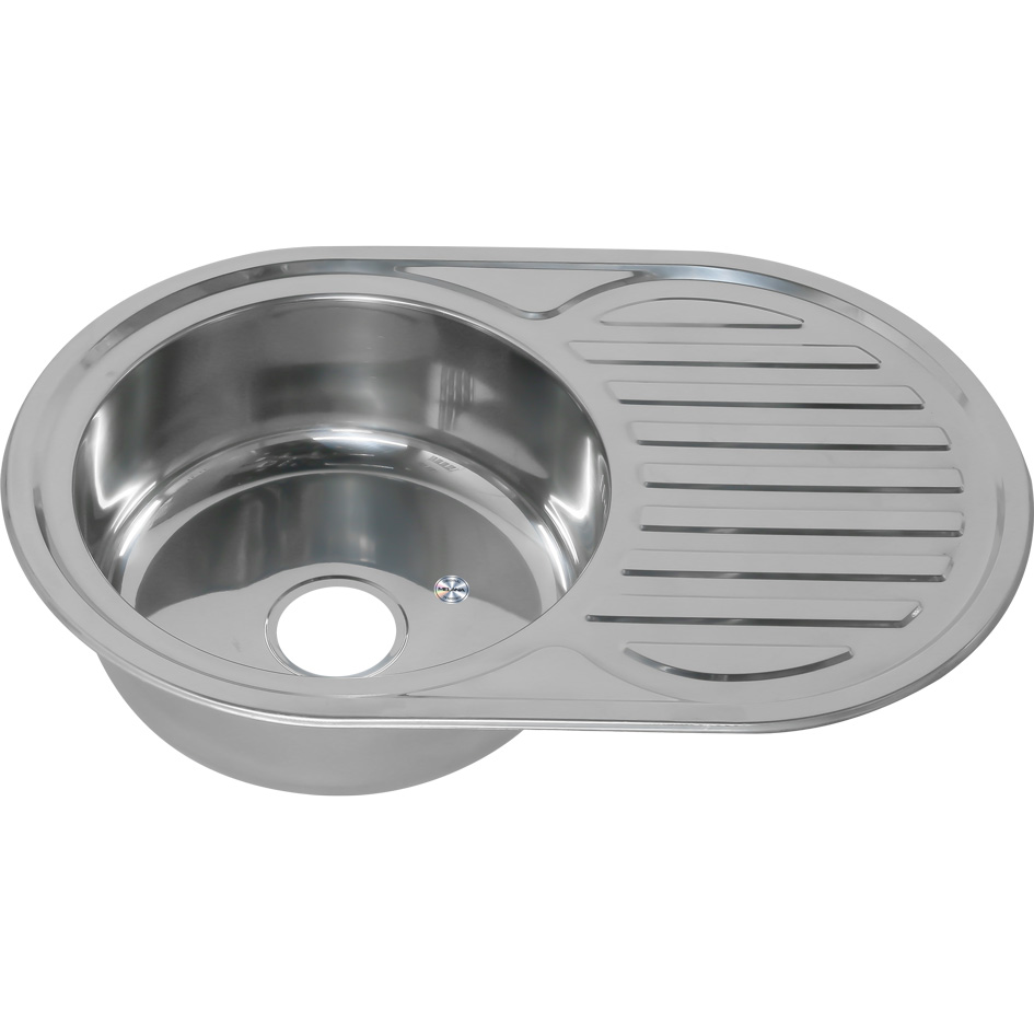 Мойка 7750 U N 0,6/160 врезная овальная с сифоном (122N*15) MELANA 122 N(*15)