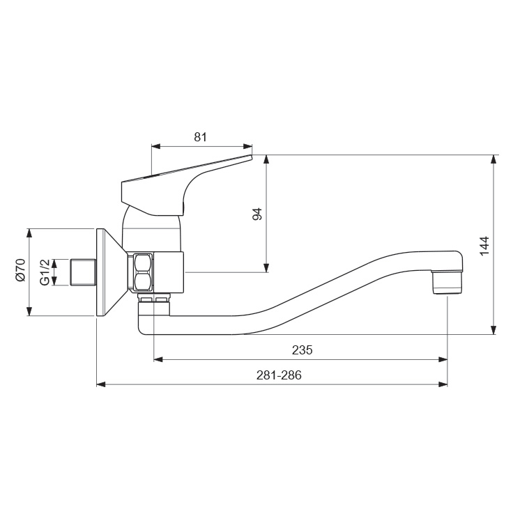 BA373AA Смеситель для кухни VIDIMA NEXT - Вид №1
