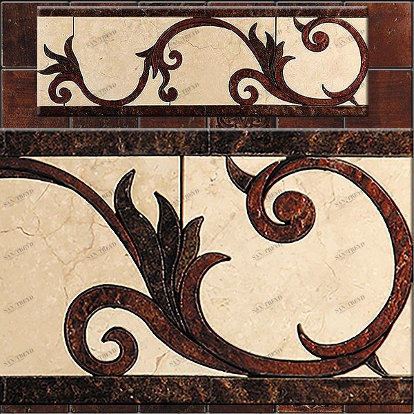 БОРДЮР ИЗ МРАМОРА RM-4 SKALINI FLORAL RM4