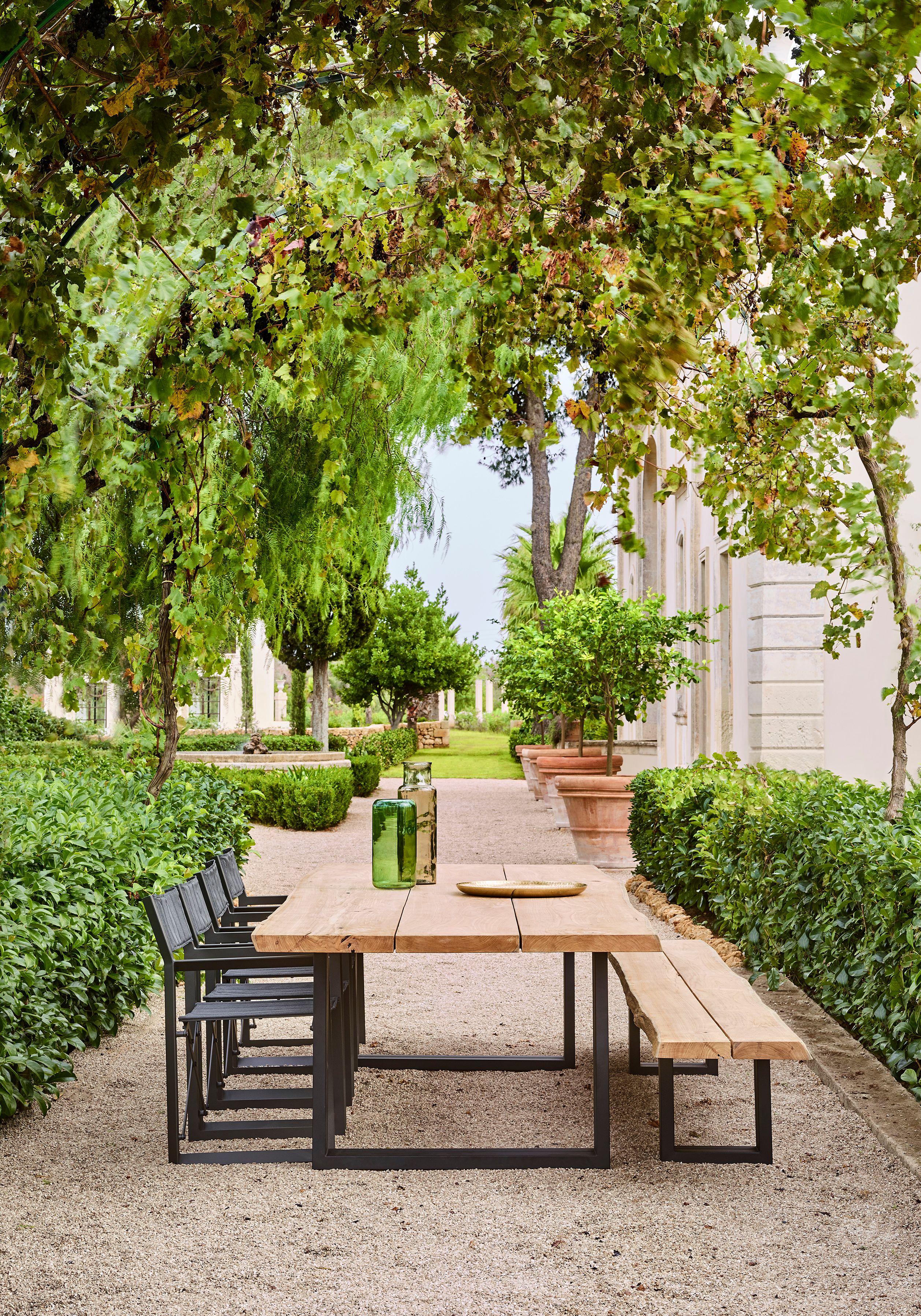 Алюминиевый и деревянный прямоугольный садовый стол Jardinico Nature ARCH-00004270 - Вид №4