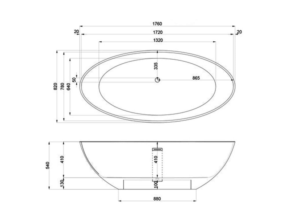 Овальная ванна в центре комнаты JEE-O Slimline ARCH-00097212 - Вид №2