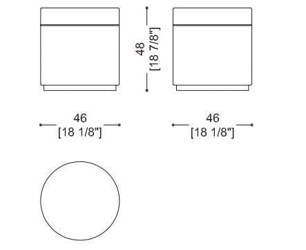 Круглый пуф из ткани Sicis Sultan ARCH-00147420 - Вид №9