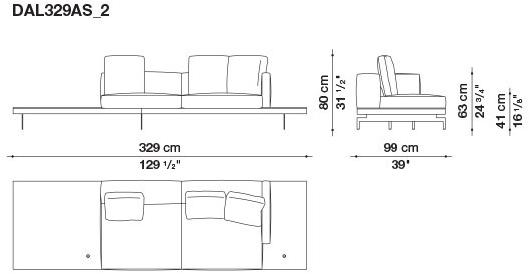 B&B Italia 3-х местный тканевый диван Dock sun-id-1376507 - Вид №61